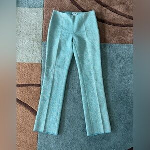 Vintage MOSCHINO blue green jacquard paisley trousers Size 8